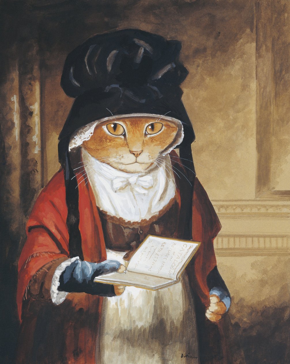 Illustration från Cats Galore! Ett kompendium över kultiverade katter (pub. 2015) av Susan Herbert