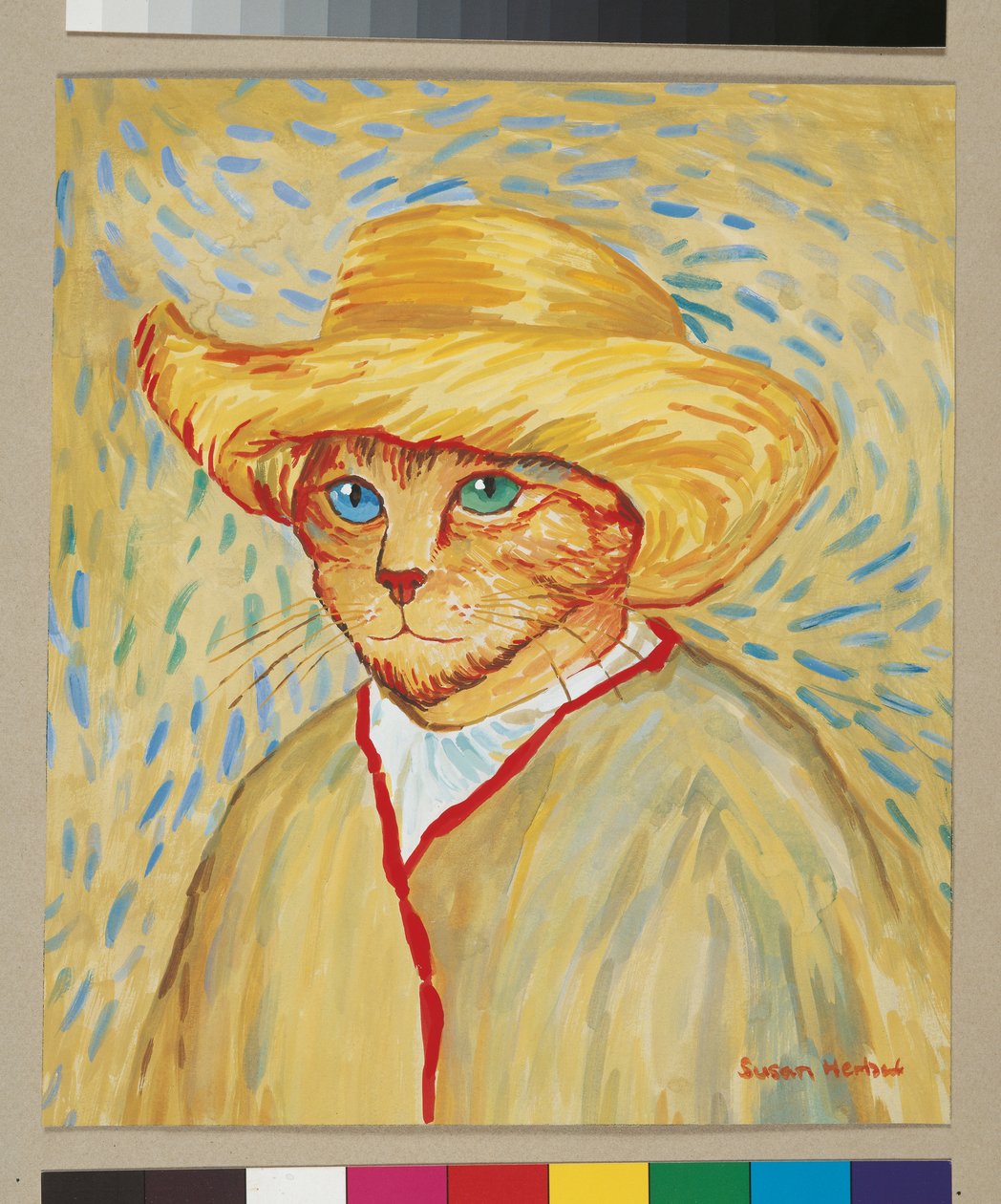 Illustration från Cats Galore! Ett kompendium över kultiverade katter (pub. 2015) av Susan Herbert