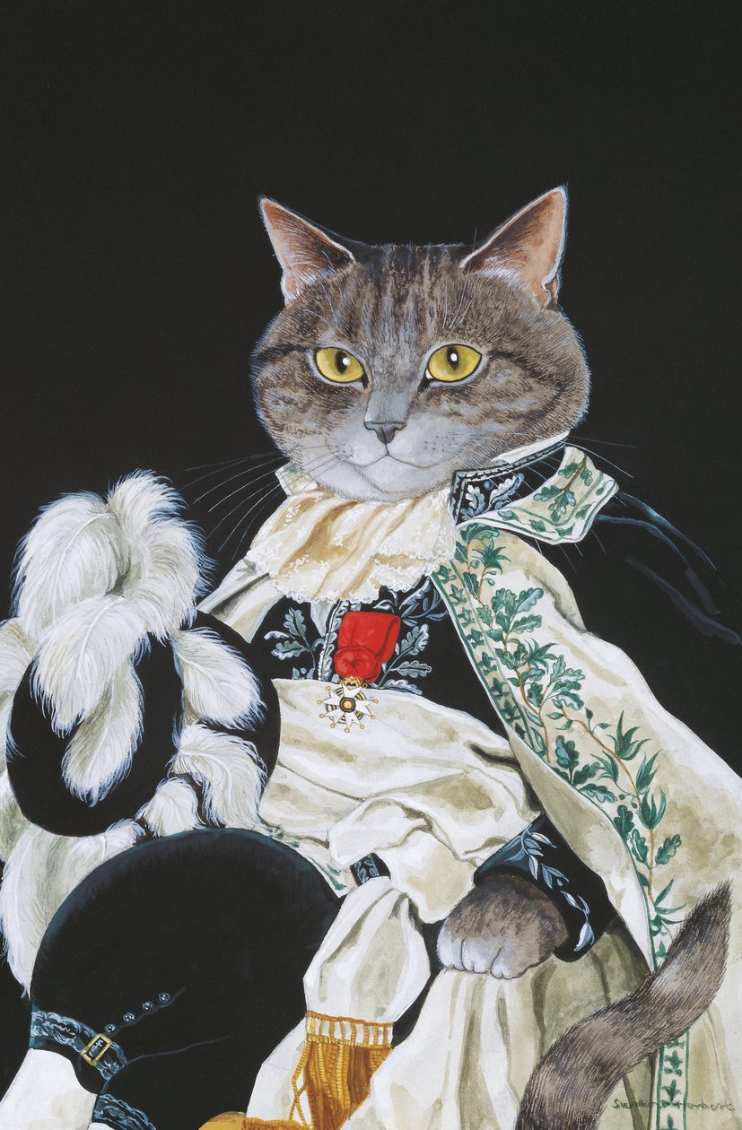 Illustration från Cats Galore! Ett kompendium över kultiverade katter (pub. 2015) av Susan Herbert