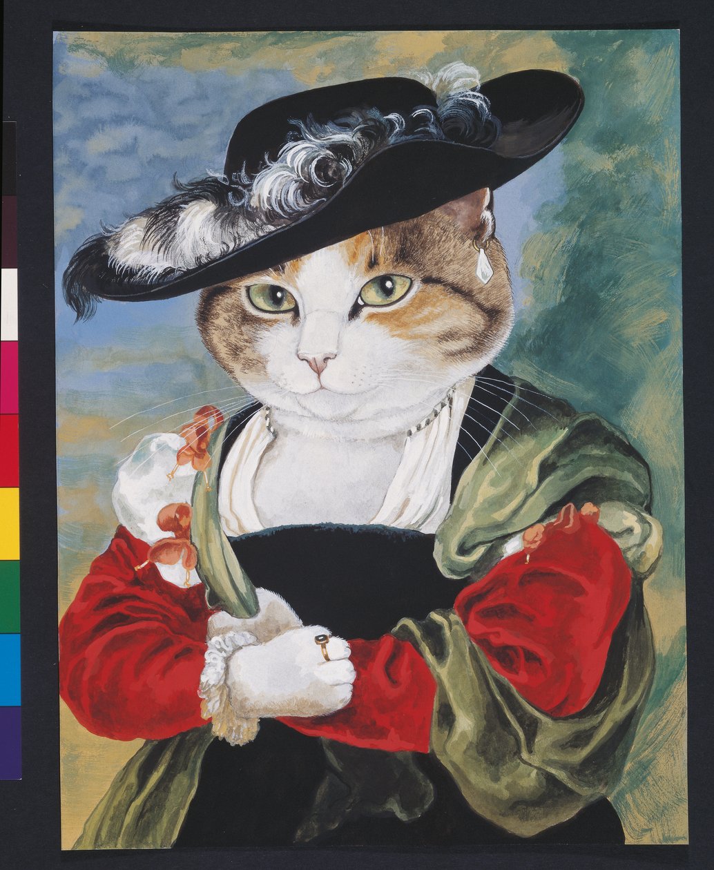 Illustration från Cats Galore! Ett kompendium över kultiverade katter (pub. 2015) av Susan Herbert