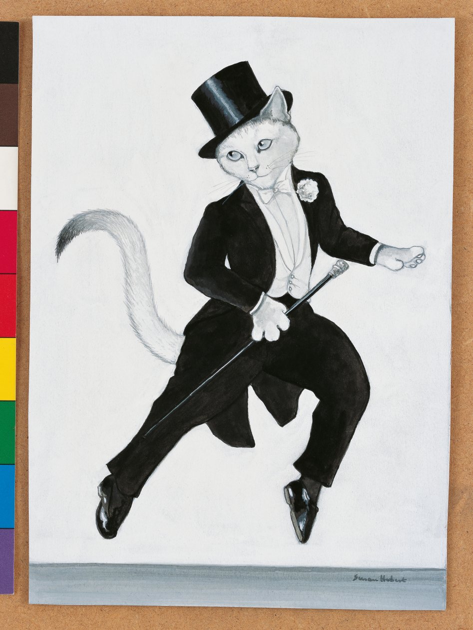 Illustration från Cats Galore! Ett kompendium över kultiverade katter (pub. 2015) av Susan Herbert