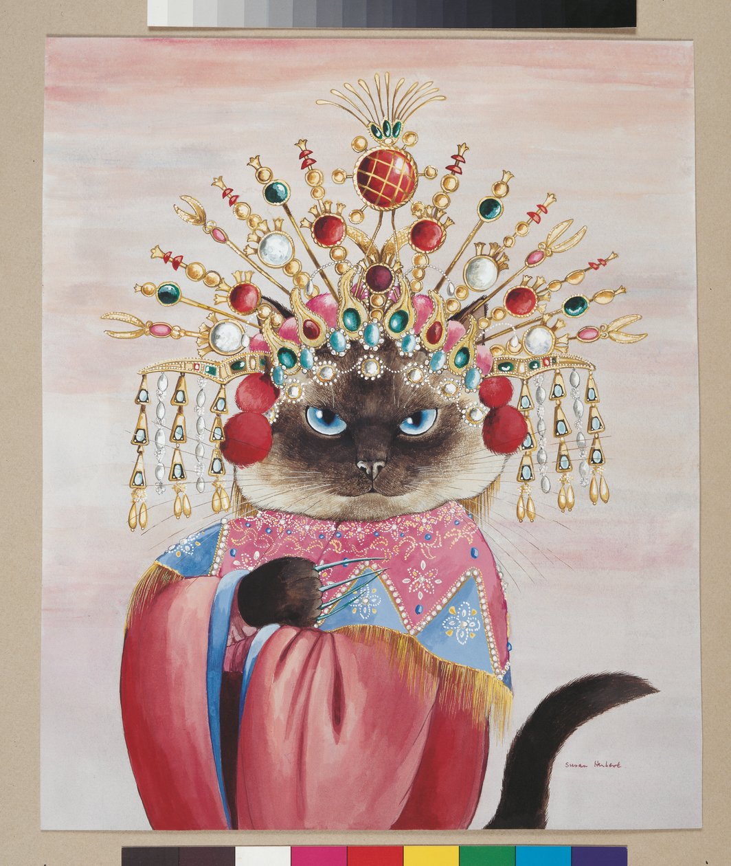 Illustration från Cats Galore! Ett kompendium över kultiverade katter (pub. 2015) av Susan Herbert
