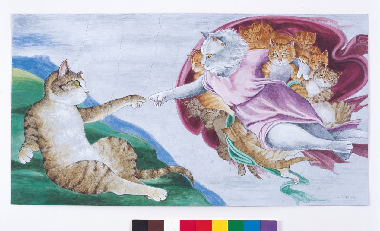 Illustration från Cats Galore! Ett kompendium över kultiverade katter (pub. 2015) av Susan Herbert