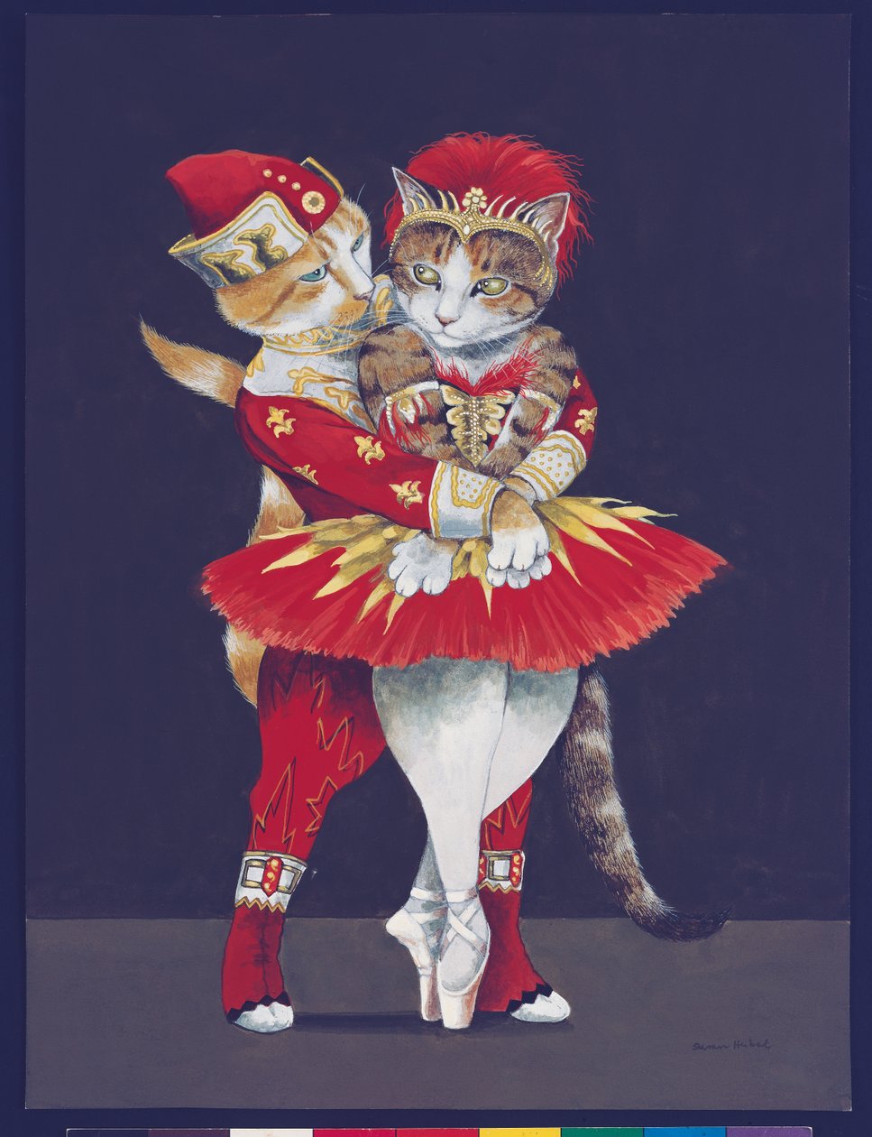 Illustration från Cats Galore! Ett kompendium över kultiverade katter (pub. 2015) av Susan Herbert