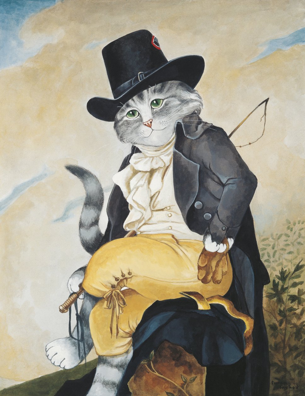 Illustration från Cats Galore! Ett kompendium över kultiverade katter (pub. 2015) av Susan Herbert