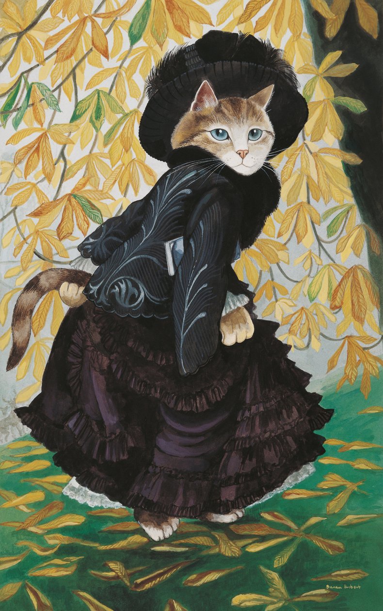 Illustration från Cats Galore! Ett kompendium över kultiverade katter (pub. 2015) av Susan Herbert