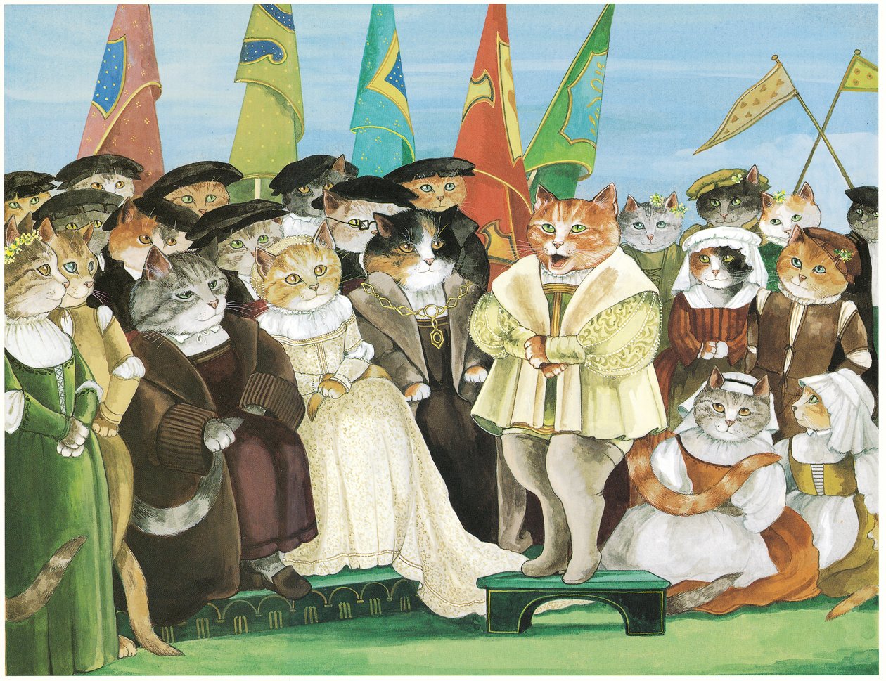 Illustration från Opera Cats (pub. 1997) av Susan Herbert