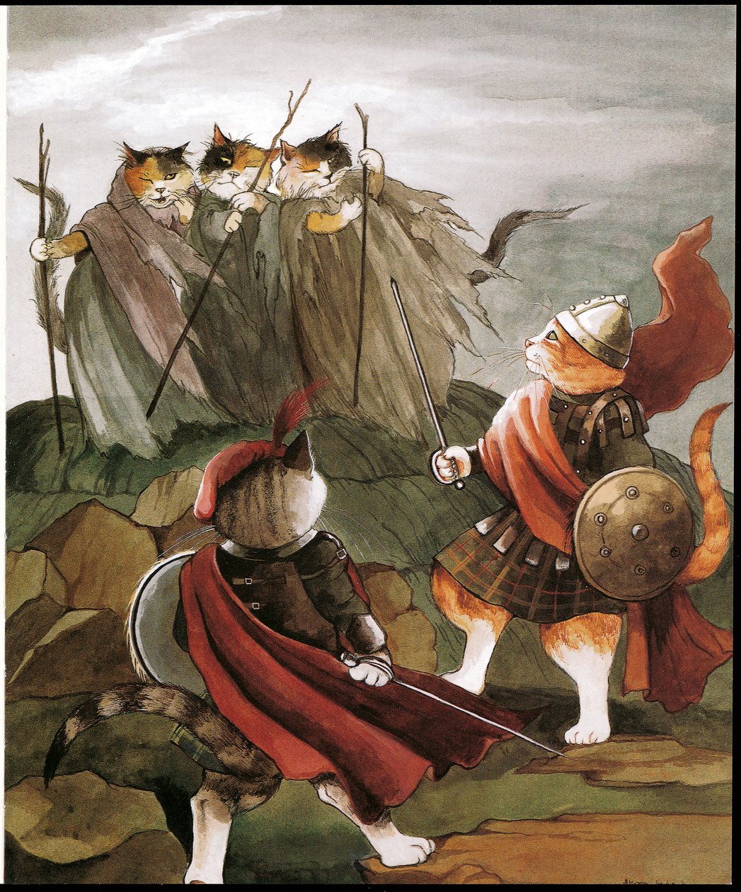 Illustration från Shakespeare Cats (publicerad 1996) av Susan Herbert