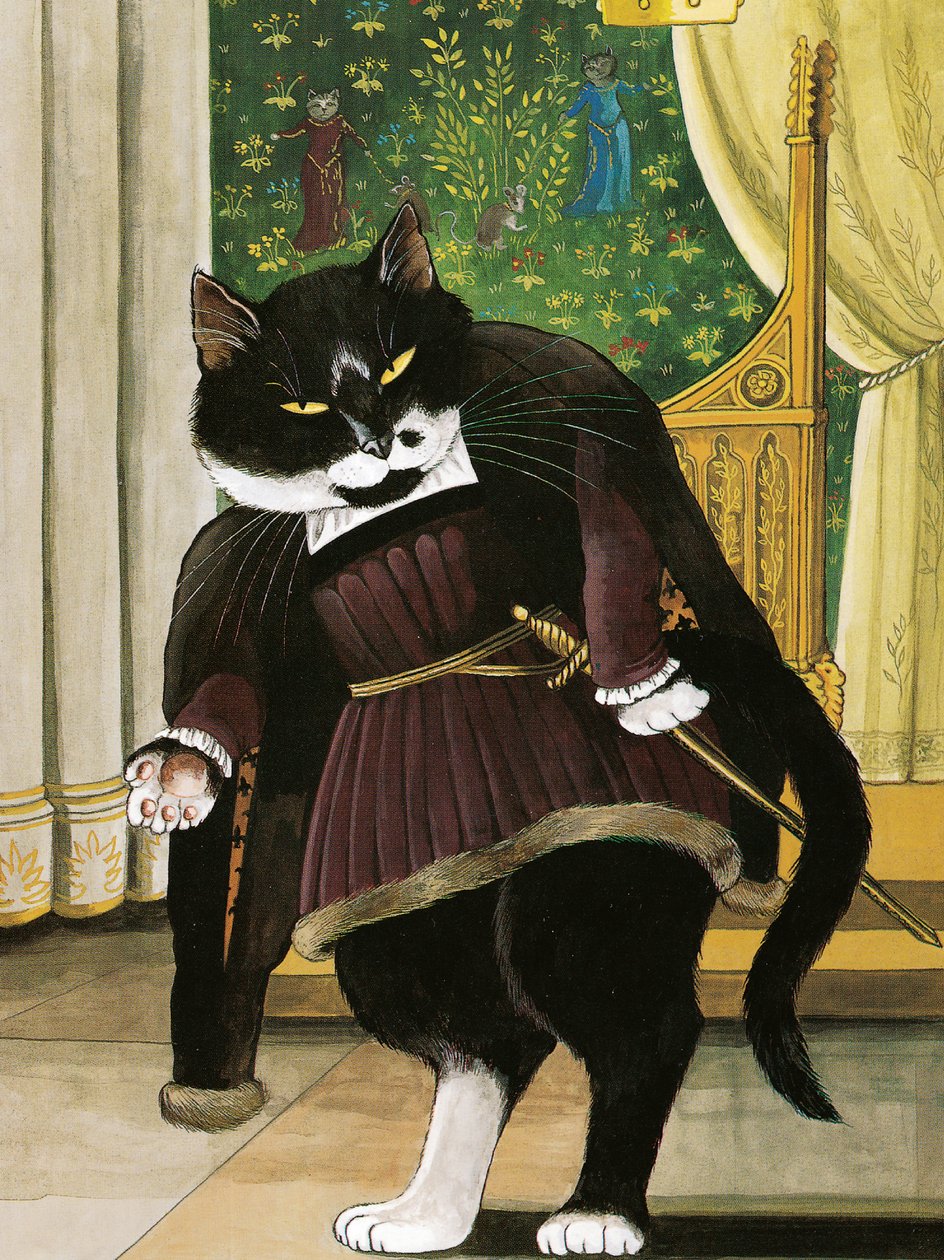 Illustration från Shakespeare Cats: Poster Book (publicerad 2016) av Susan Herbert
