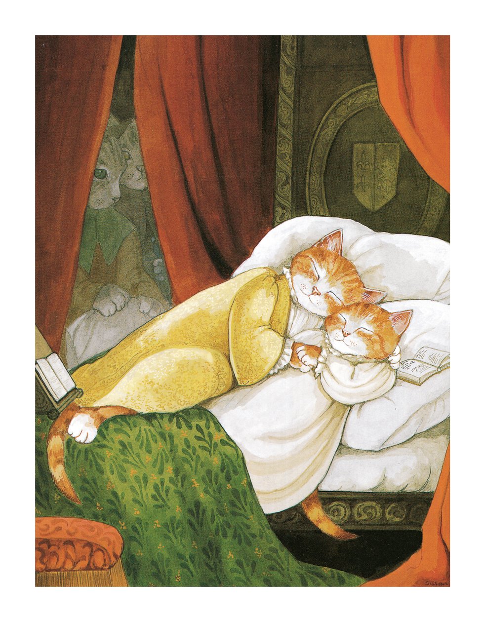 Illustration från Shakespeare Cats: Poster Book (publicerad 2016) av Susan Herbert