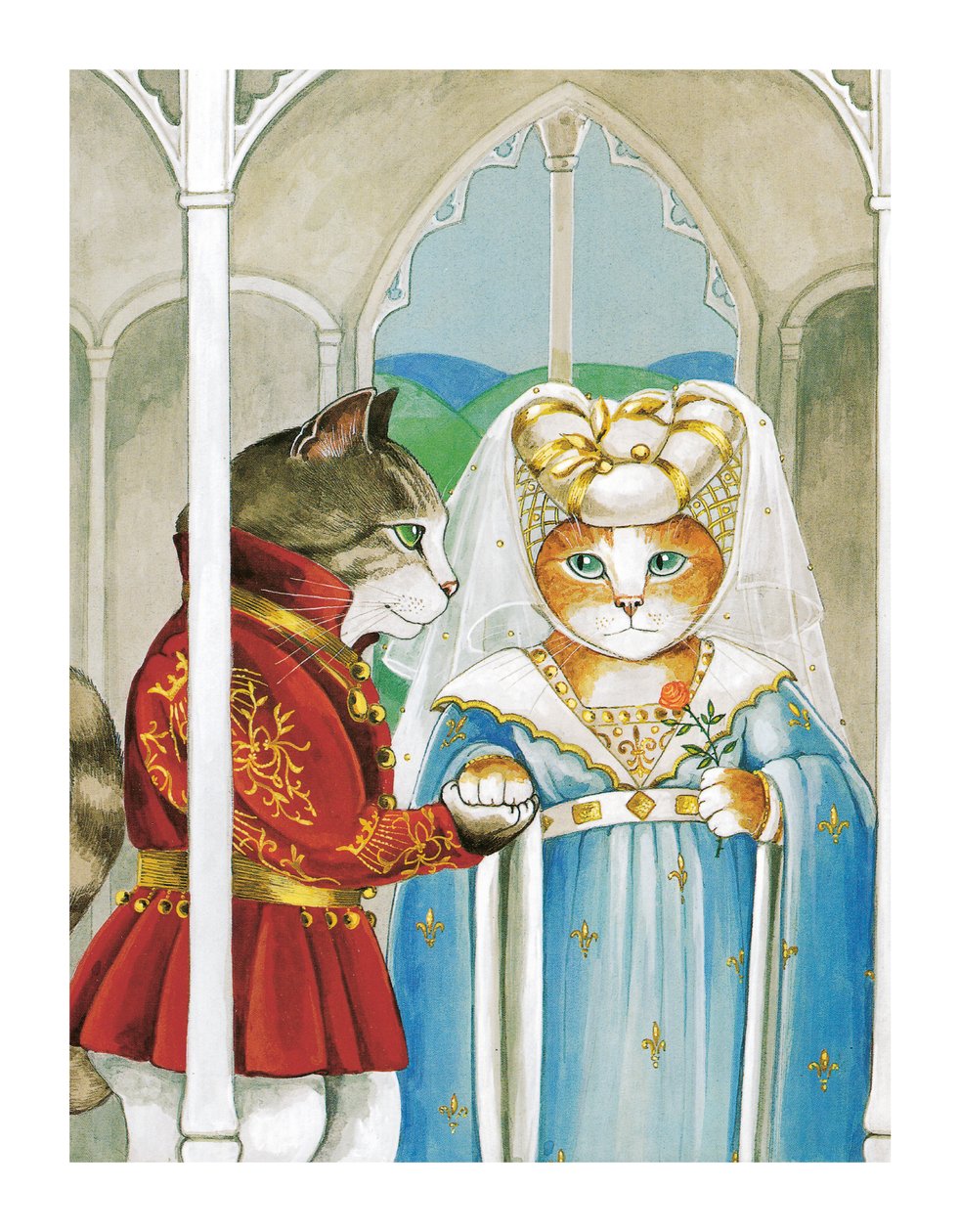 Illustration från Shakespeare Cats: Poster Book (publicerad 2016) av Susan Herbert