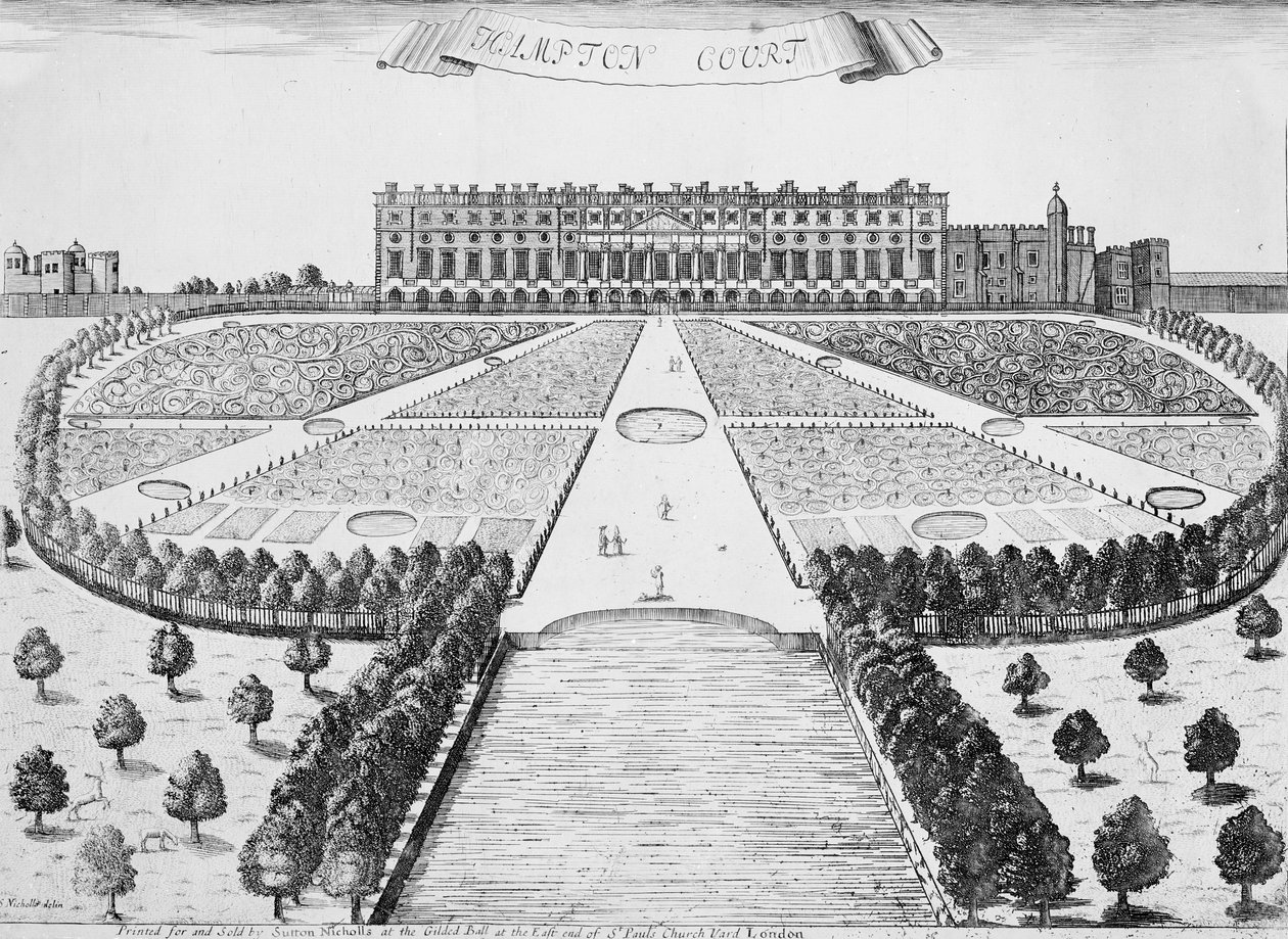 Hampton Court East Front, ca 1830 av Sutton Nicholls