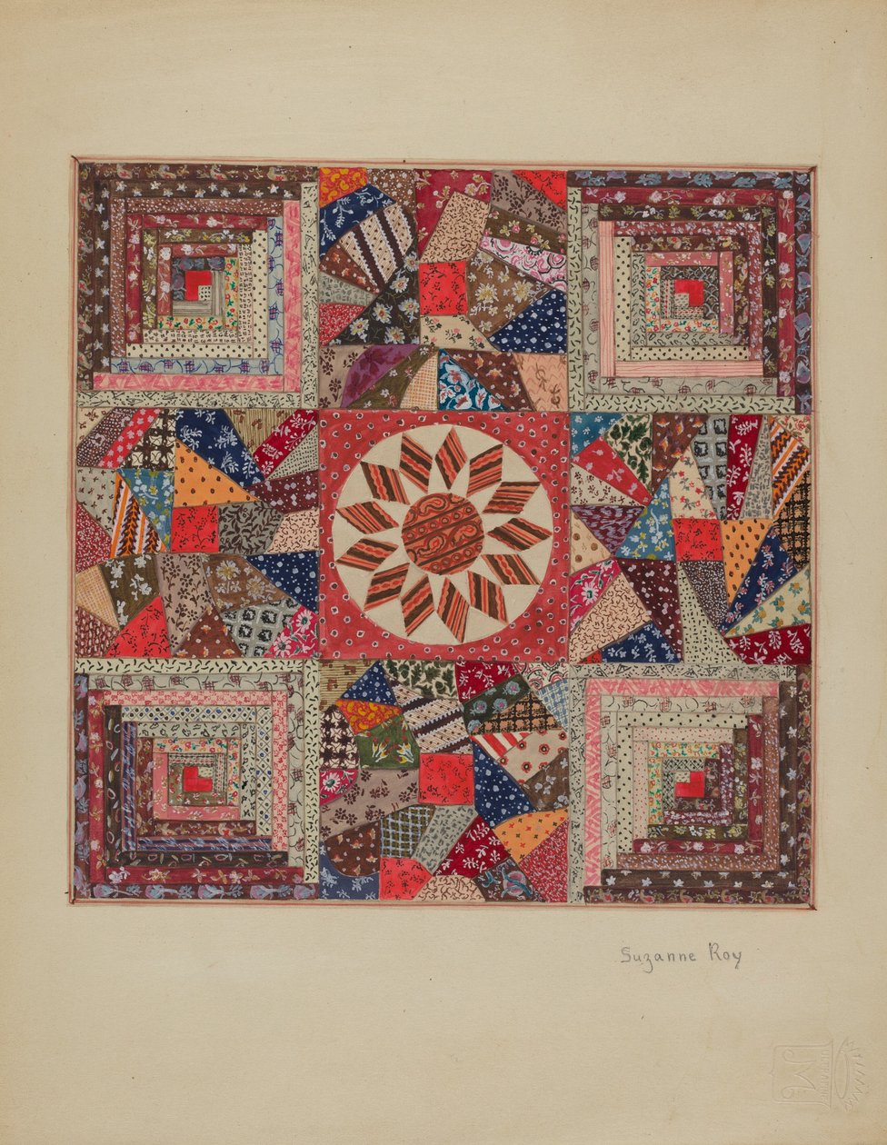 Spjälsäng täcke, ca. 1936. av Suzanne Roy
