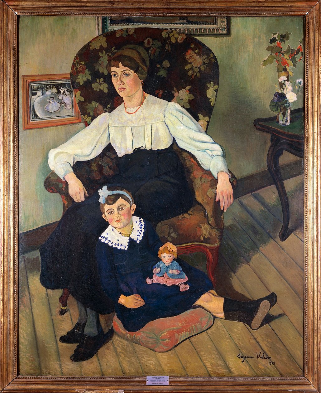 Frankrike, Lyon, Målat porträtt av Suzanne Valadons brorsdotter av Suzanne Valadon