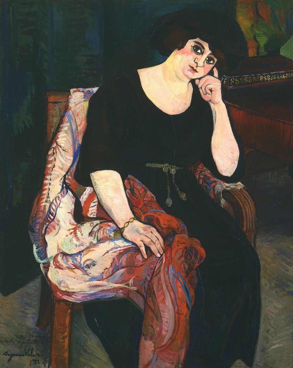 Porträtt av Madame Zamaron av Marie Clementine (Suzanne) Valadon