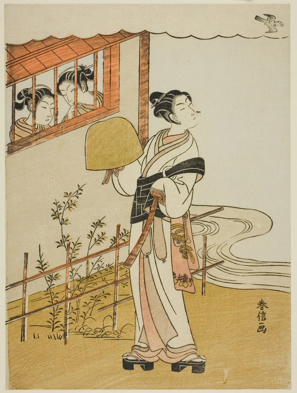 (Faksimil) Den fjärde månaden (Uzuki), från serien "Populära versioner av odödliga poeter i fyra årstider (Fuzoku shiki kasen)" av Suzuki Harunobu