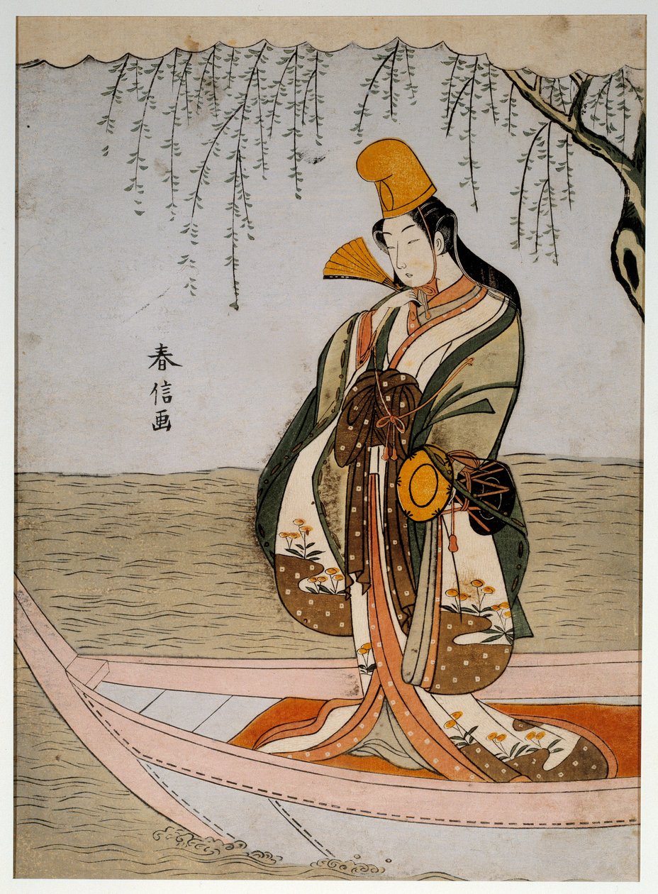 Asanumas båt. Japanskt tryck av Suzuki Harunobu av Suzuki Harunobu