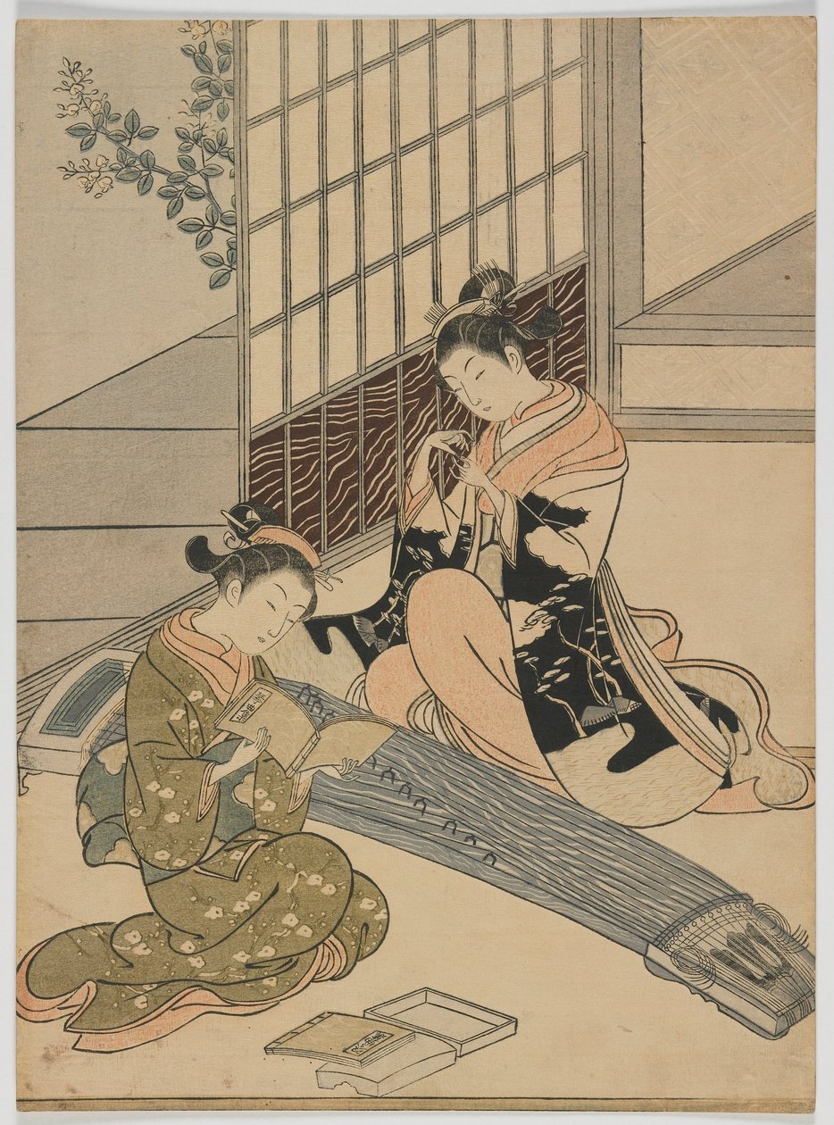 Kotos nedåtgående gäss, Edo-perioden, ca 1766 (färgsnitt) av Suzuki Harunobu