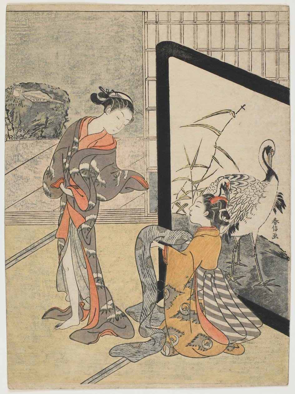 Att klä sig av Suzuki Harunobu