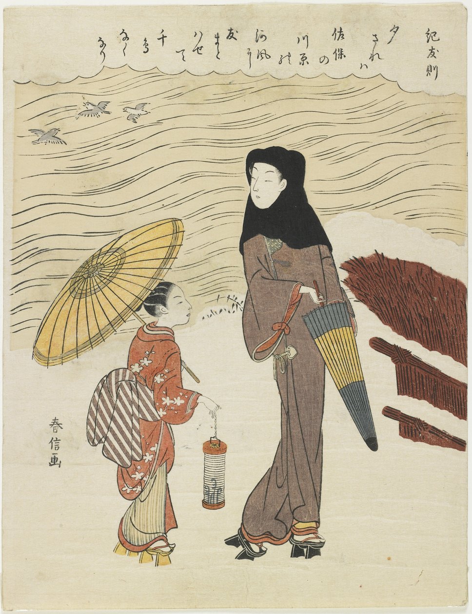 Ki no Tomonori, omkring 1767 av Suzuki Harunobu
