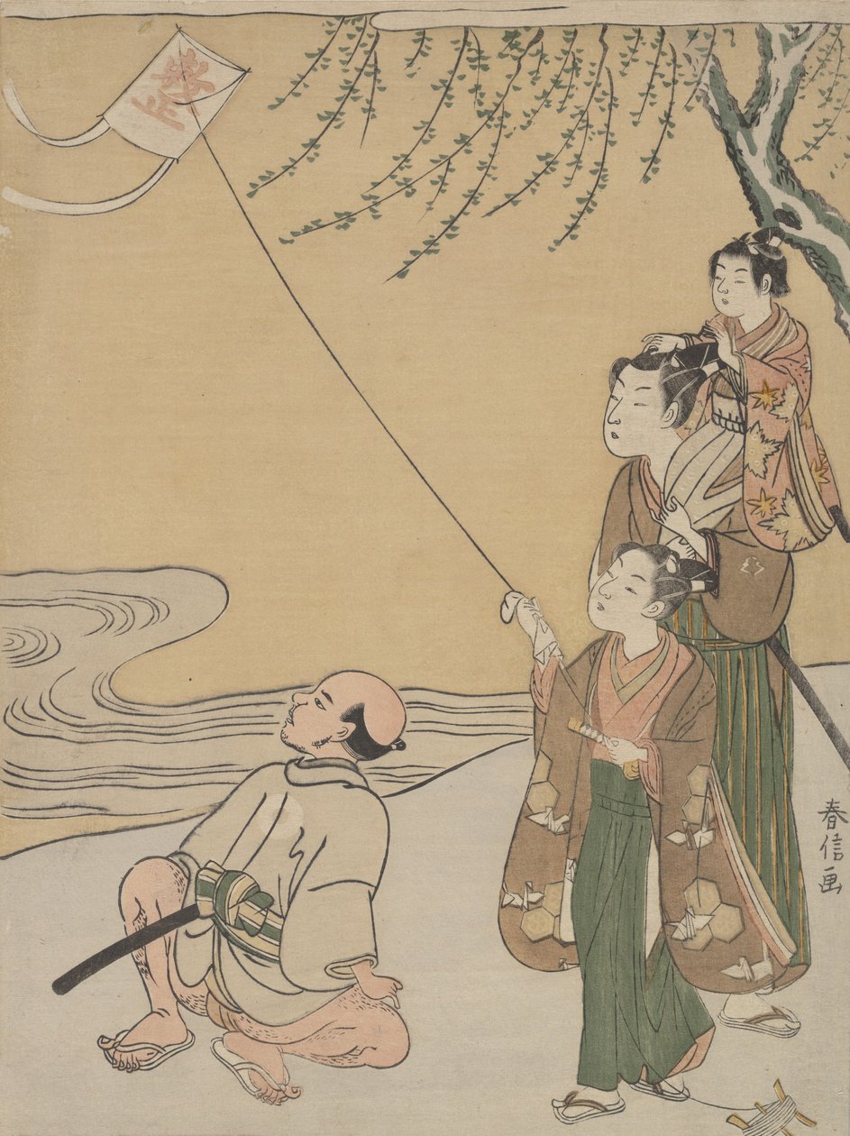 Drakflygning, ca. 1766, ca. 1766. av Suzuki Harunobu