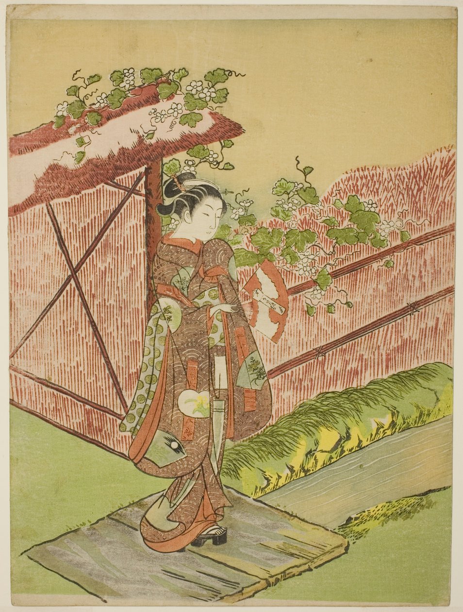 Meeting her Lover (parodi på Yugao-kapitlet i "Tale of Genji") av Suzuki Harunobu