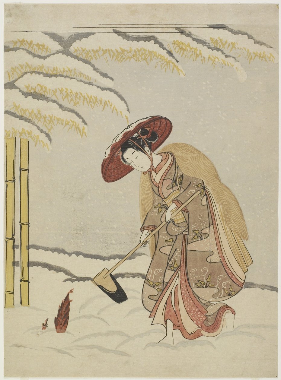 Mitate of Meng Zong, en av de tjugofyra paragonerna för vördnadsplikt, efter 1765 av Suzuki Harunobu
