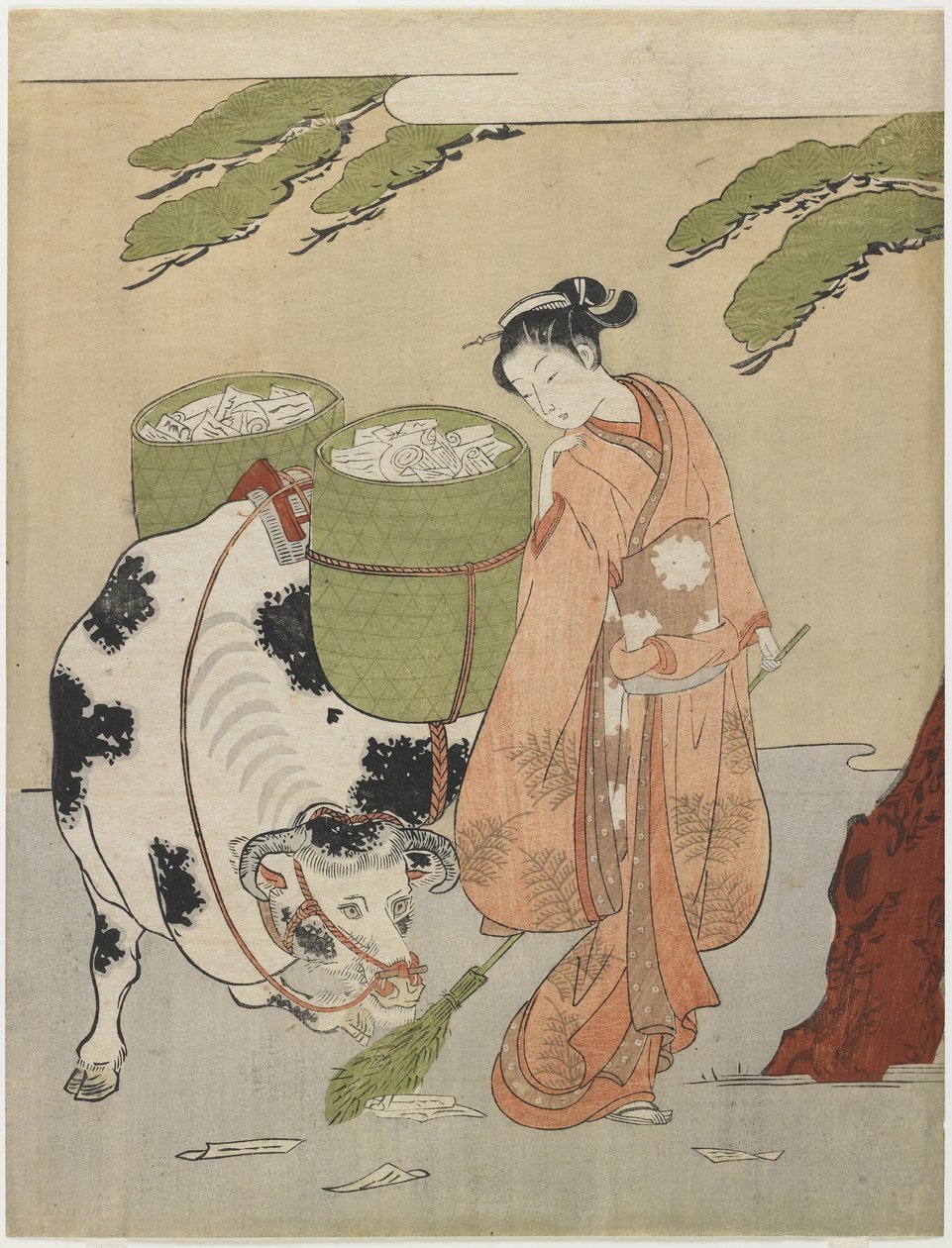 Mitate av en oxherder, ca 1767 av Suzuki Harunobu