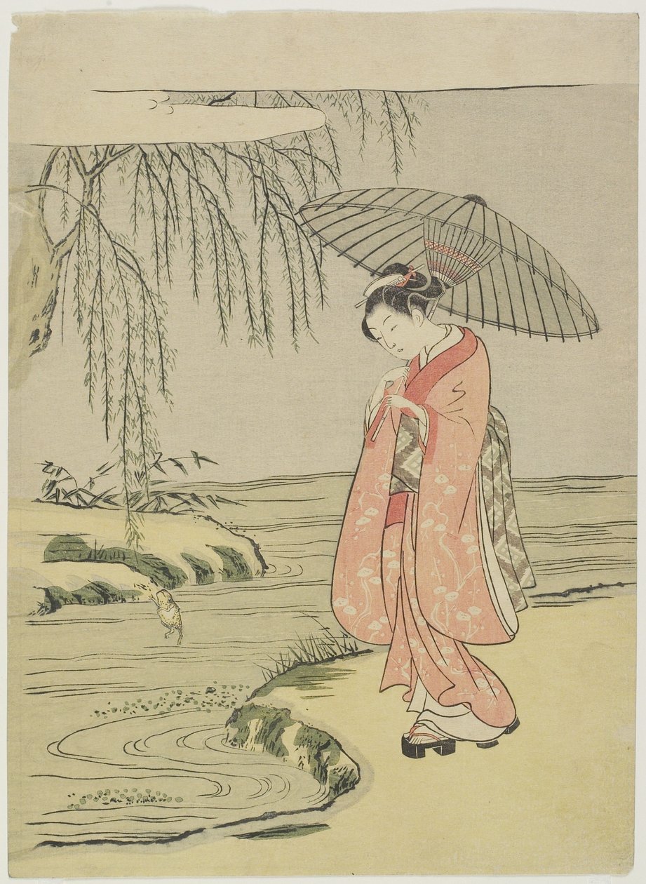Kalligrafen Ono no To_fu_ efter 1765 av Suzuki Harunobu