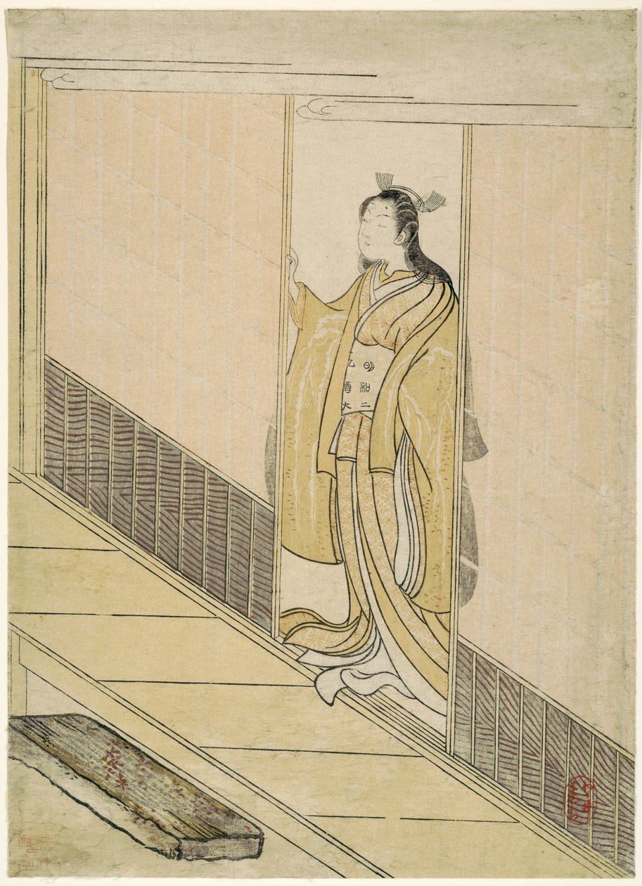 Parodi på Kawachi-goe från "Tales of Ise", 1765 av Suzuki Harunobu