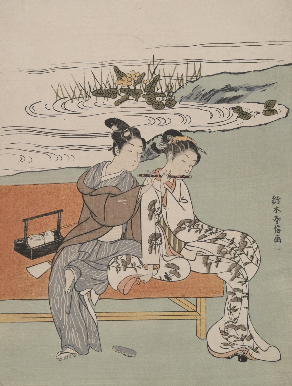 Parodi på kejsar Xuanzong och Yang Guifei av Suzuki Harunobu