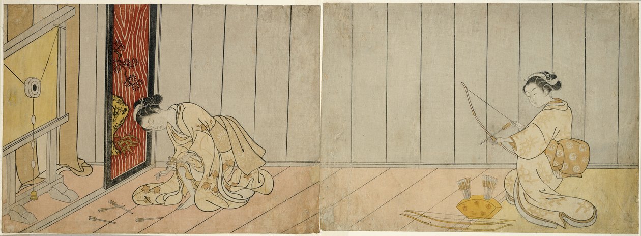 Bågskyttegalleriet, 1765 av Suzuki Harunobu