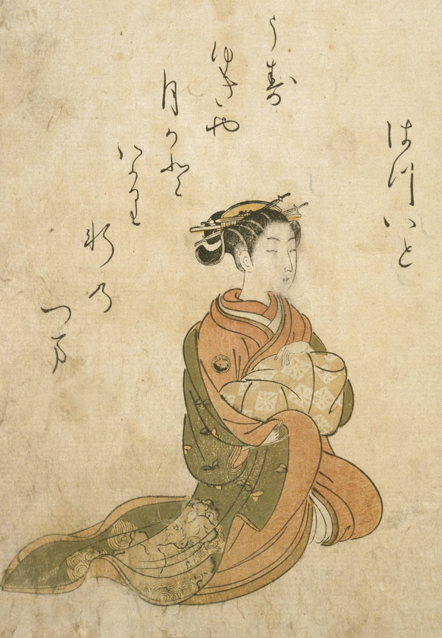 Kurtisanen Hatsuito av Suzuki Harunobu