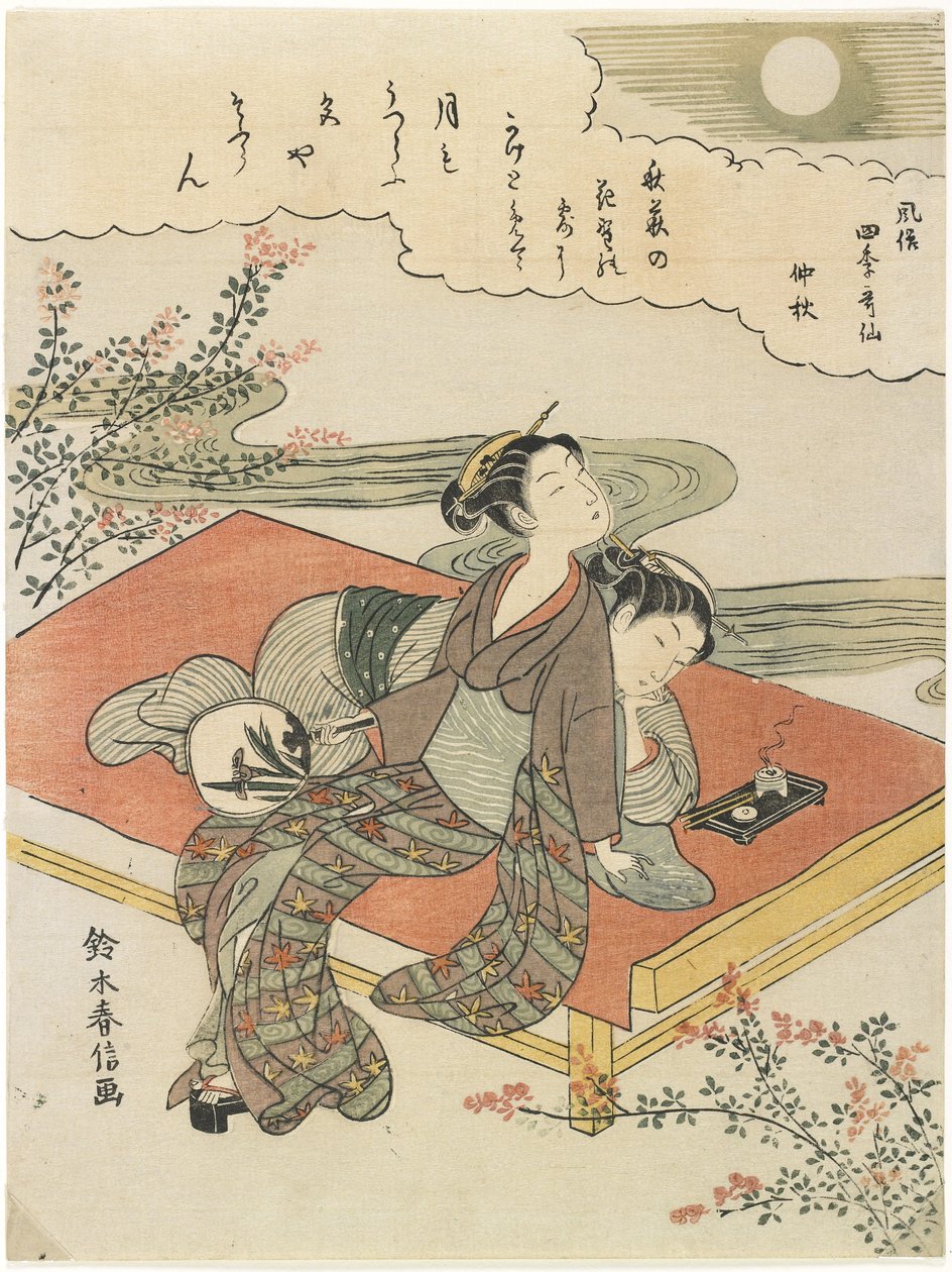 Den åttonde månaden, ca. 1768 av Suzuki Harunobu