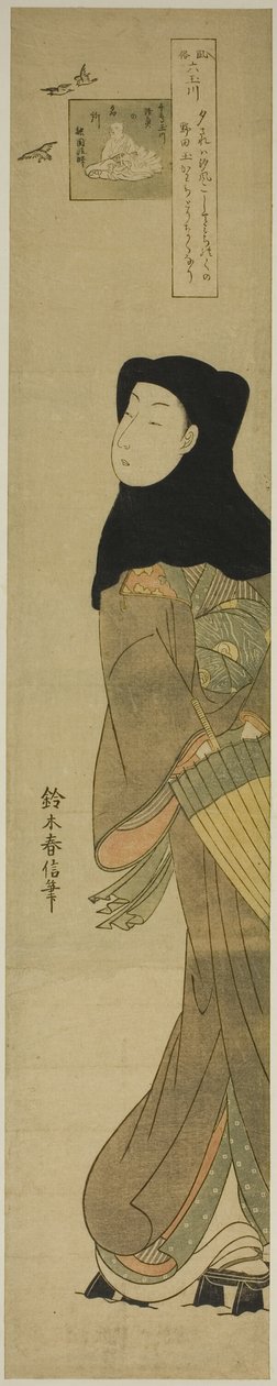 The Jewel River of Plovers (Chidori no Tamagawa), från serien "Six Jewel Rivers in Popular Customs (Fuzoku Mu Tamagawa)" av Suzuki Harunobu