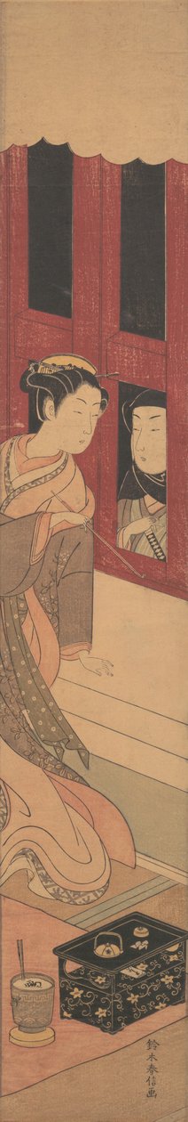 Mannen utanför, ca. 1770., ca. 1770. av Suzuki Harunobu