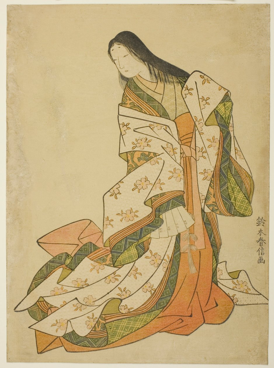 Te Poe Torus Ono no Komachi av Suzuki Harunobu
