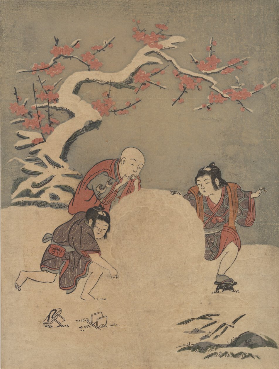 Snöbollen, 1770, 1770. av Suzuki Harunobu