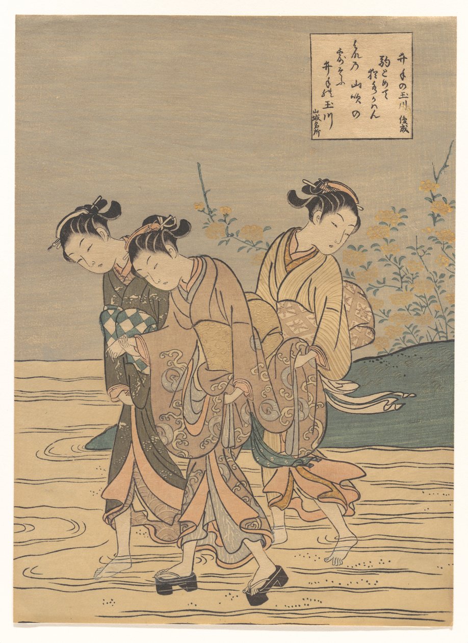Tamafloden vid Ide, Yamashiro-provinsen av Suzuki Harunobu