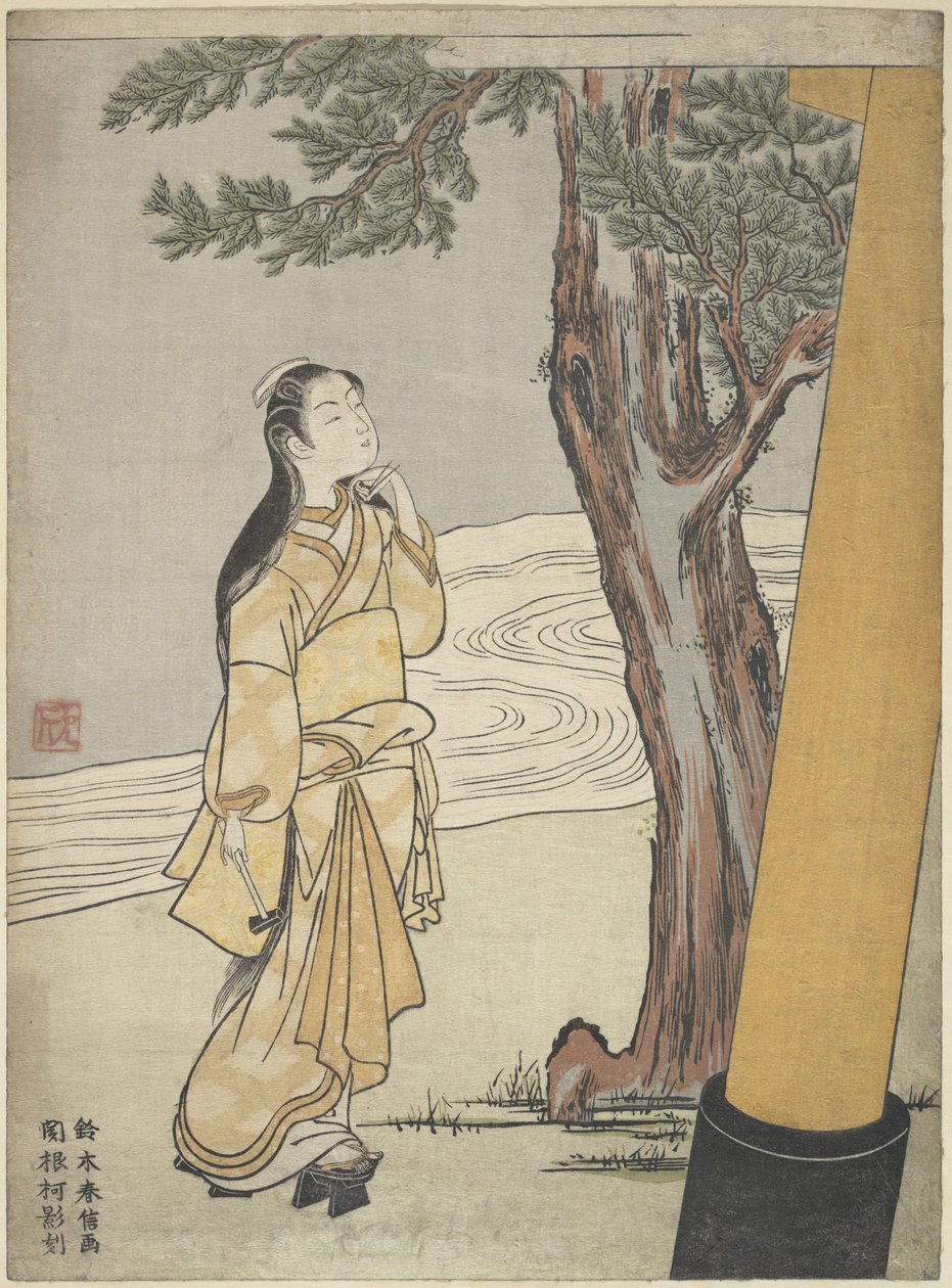 Besök vid en helgedom under oxens timme (Ushi no toki mairi) av Suzuki Harunobu