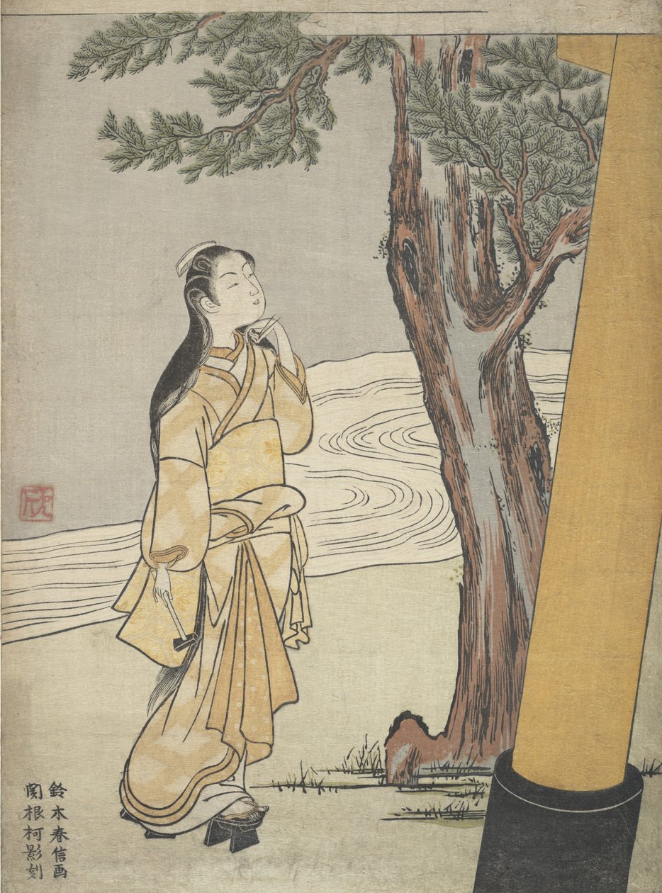 Besök i en helgedom vid Oxens timme Ushi no toki mairi, 1765., 1765. av Suzuki Harunobu