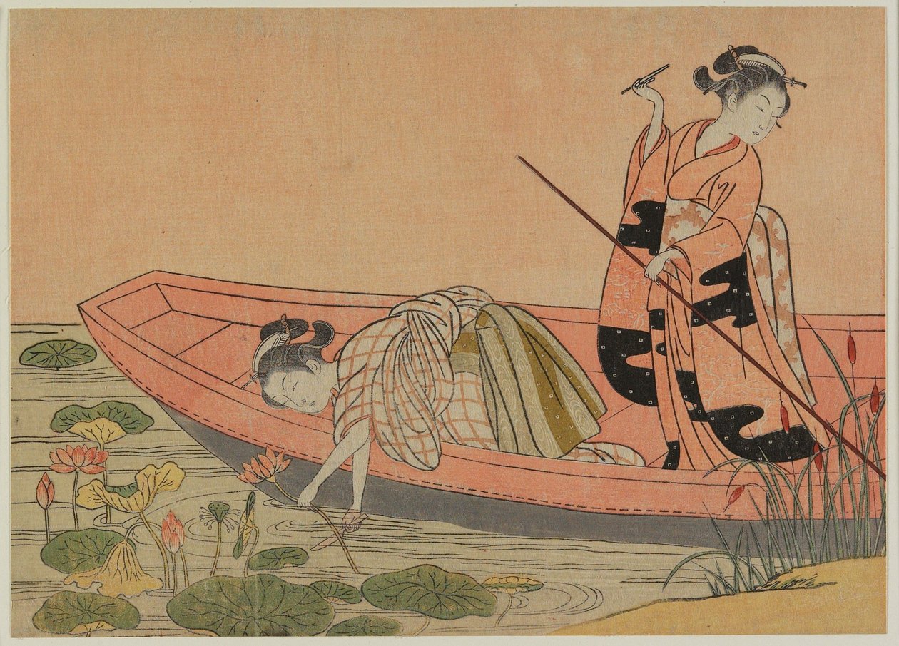 Visuell parodi på Zhou Maoshu (senare utgåva) av Suzuki Harunobu