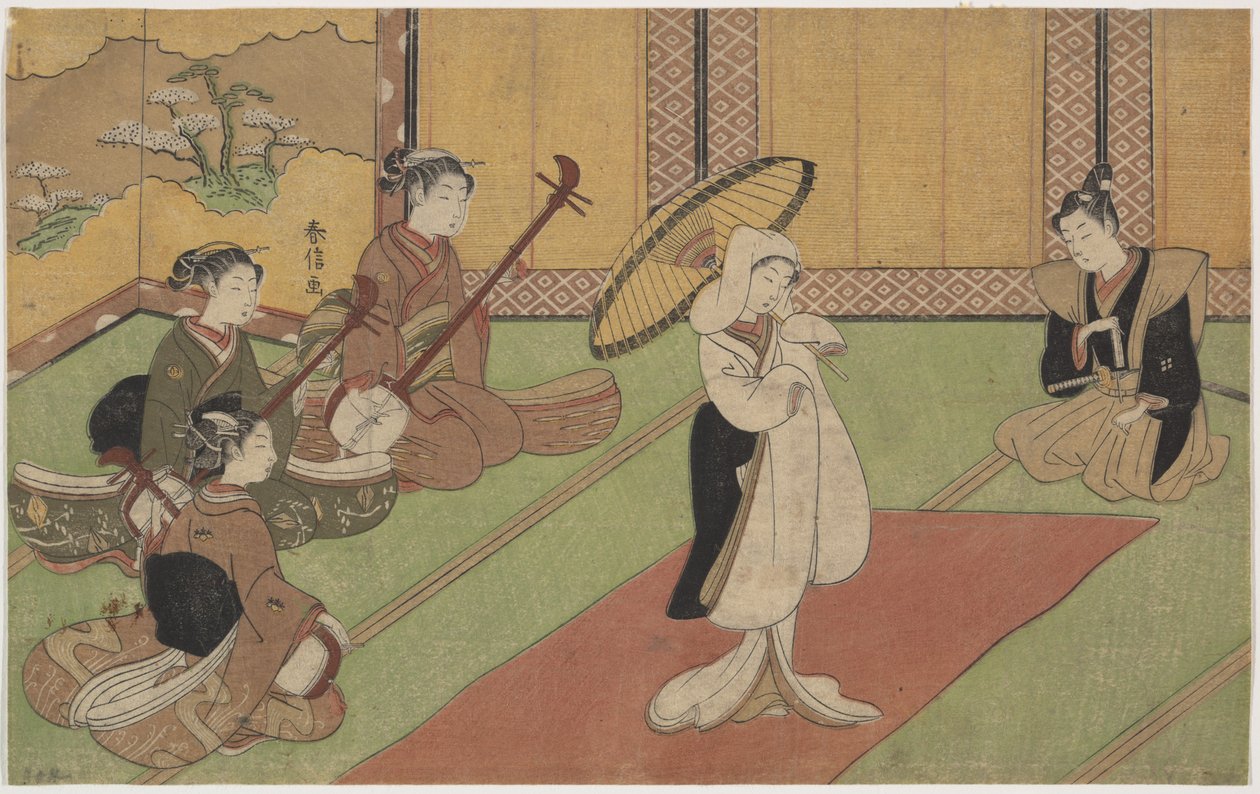Dansös i en daimyos palats av Suzuki Harunobu