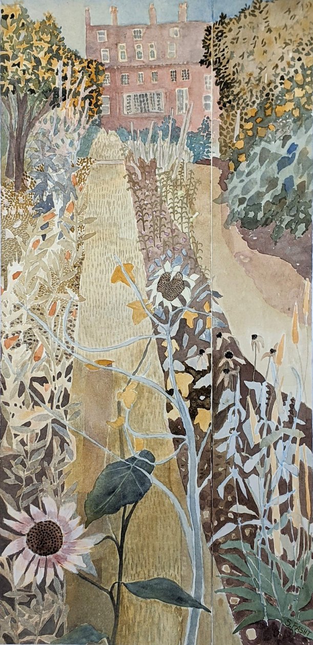 Late Summer Garden, 2020 (akvarell på papper) av Suzy Fasht