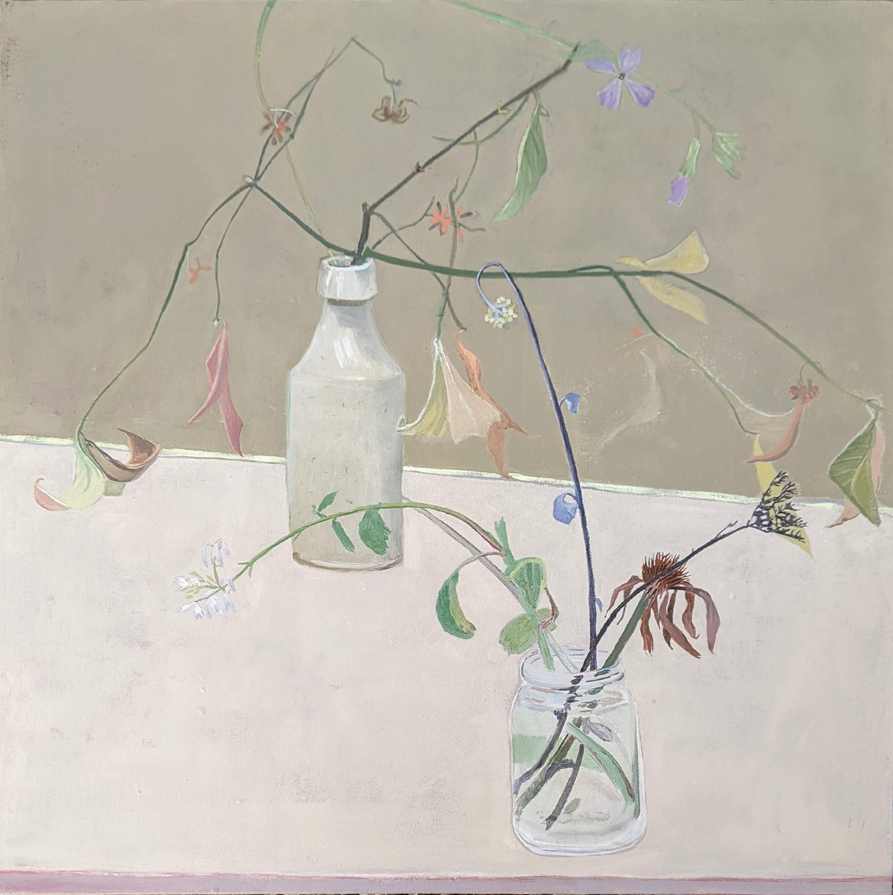 Remnants, 2022 (olja på linne) av Suzy Fasht