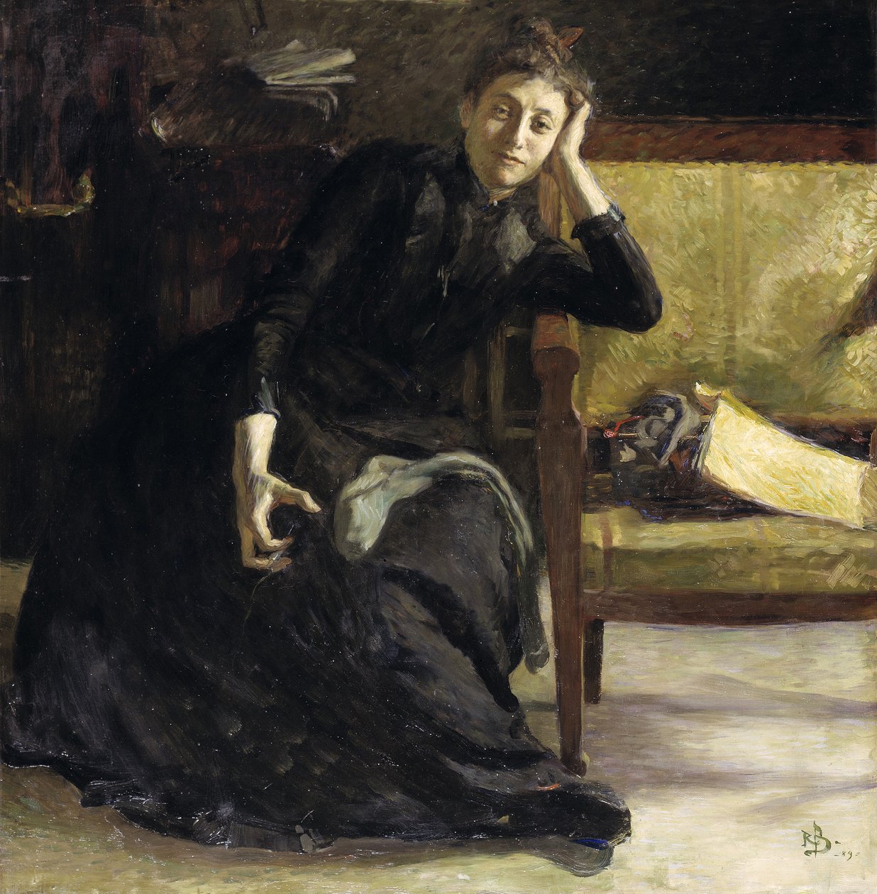 Porträtt av den svenska målaren Eva Bonnier, 1889 av Sven Richard Bergh