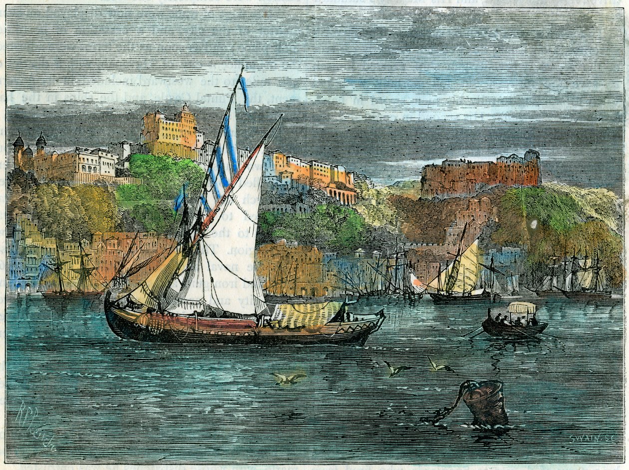 Utsikt över Porto, Portugal, c1880 av Swain