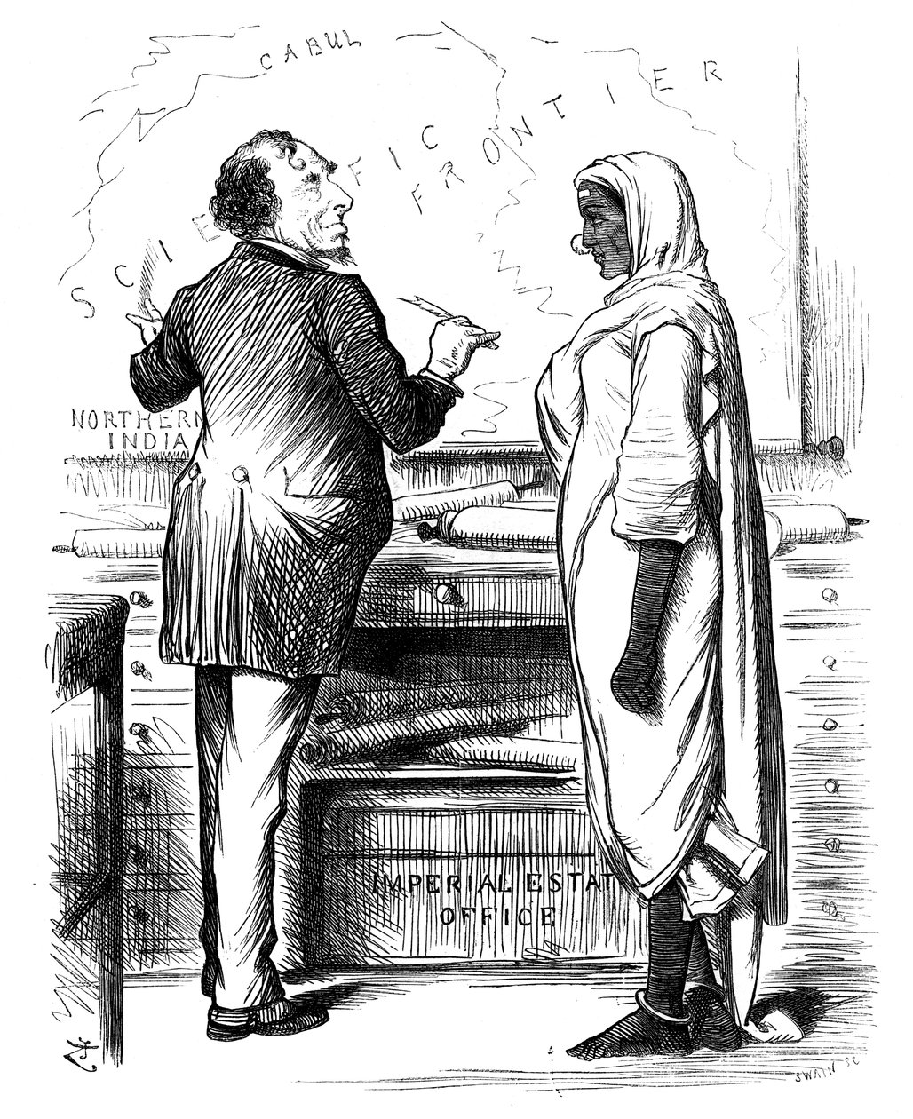 Vem ska betala, 1878. av Swain