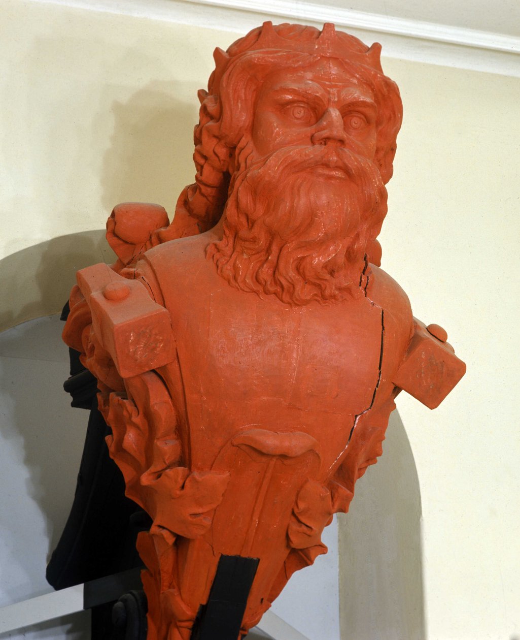 Figur av den svenska korvetten Thor, uppkallad efter den skandinaviska gudomen. Dess symbol är hammaren. Byggd 1841. Marinmuseum Karlskrona, Sverige. av Swedish School
