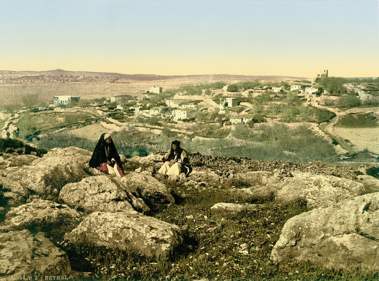 Allmän bild av Beitin (Betel), ca 1880-1900 (fotokrom) av Swiss Photographer